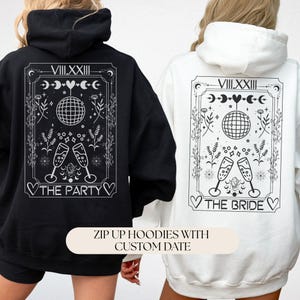 Bridesmaid Zip Up Hoodie,  Bridesmaid Zip Up, Celestial Bachelorette Hoodie, Bridesmaid Hoodies, Maid Of Honor Shirt, Bridal Party Zip Up
