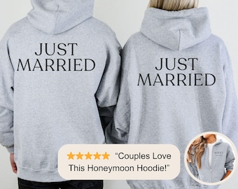 Passender frisch verheirateter Hoodie Personalisierte Paare Flitterwochen Outfit Benutzerdefinierte Zip Hoodie Hochzeitsgeschenke für Braut Bräutigam Jahrestag Sweatshirt