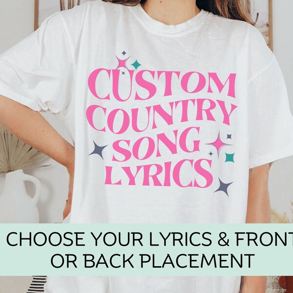 Country Song Lyrics Etsy