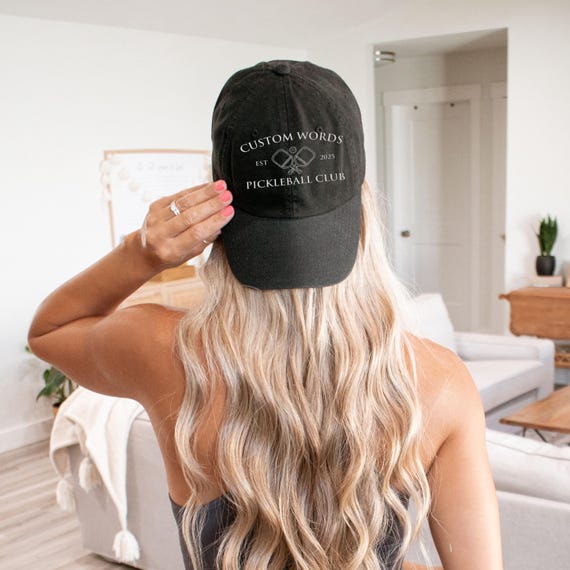 Pickleball Hat Custom Pickleball Personalized Embroidered Hat Pickleball Accessories Pickleball Gifts Pickleball Club Pickleball Gear