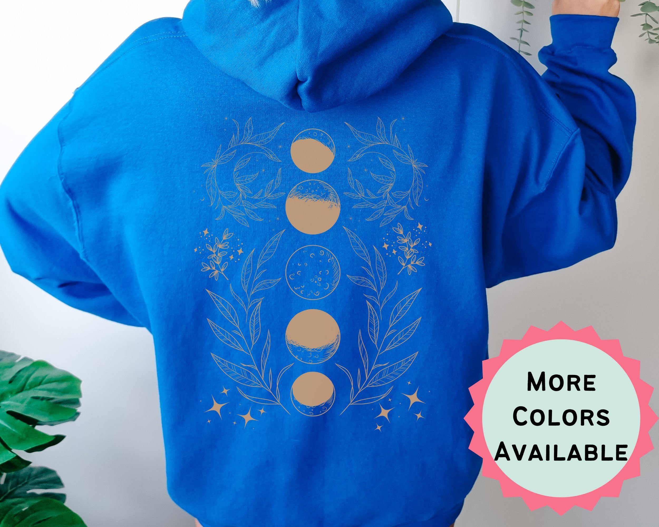 Zip up Hoodie, Full Zip up Hoodie, Celestial Hoodie, Moon Hoodie, Women
