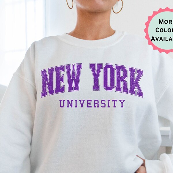 Nyu Sweatshirt Men Etsy