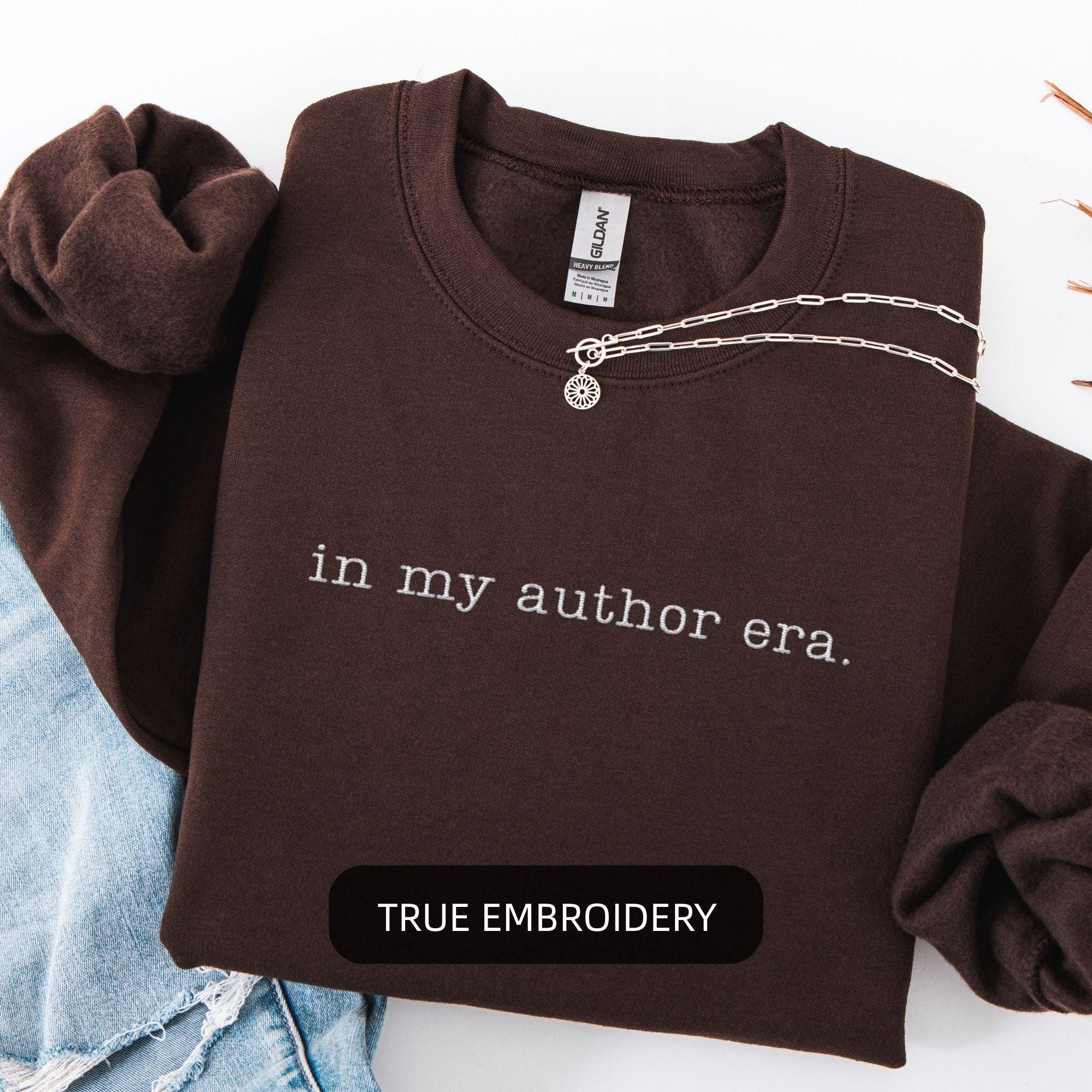 Poetcore Aesthetic Embroidered Sweatshirt in My Author Era Cozy Bookish ...