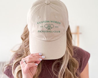 Pickleball Hut Kundenspezifischer Pickleball Personalisierter gestickter Hut Pickleball Zusätze Pickleball Geschenke Pickleball Club Pickleball Gang