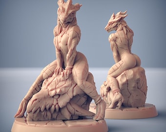 Dragonborn Pinup | TTRPG | Dungeons and Dragons | DnD | Wargaming | Tabletop Games | Resin Mini | 3D Print | Artisan Guild