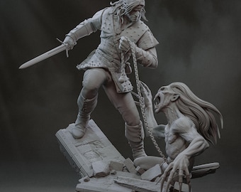Geralt of Rivia | Witcher | White Wolf | 3D Printed Figure - Bulkamancer - Fan Art
