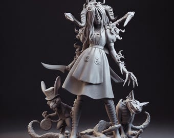 ALICE - Madness Returns 3D Printed Figure | American Mcgee | Gamer Gift | Bulkamancer - Fan Art