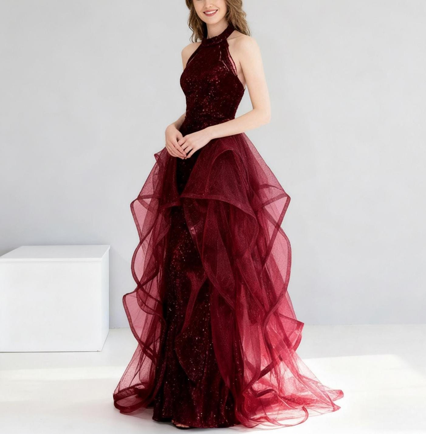 Maroon Evening Gown New Zealand