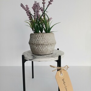 Faux marble plant stand deals