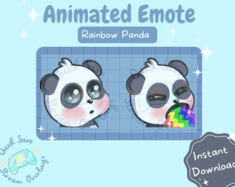 Twitch Animated panda emote funny anime png