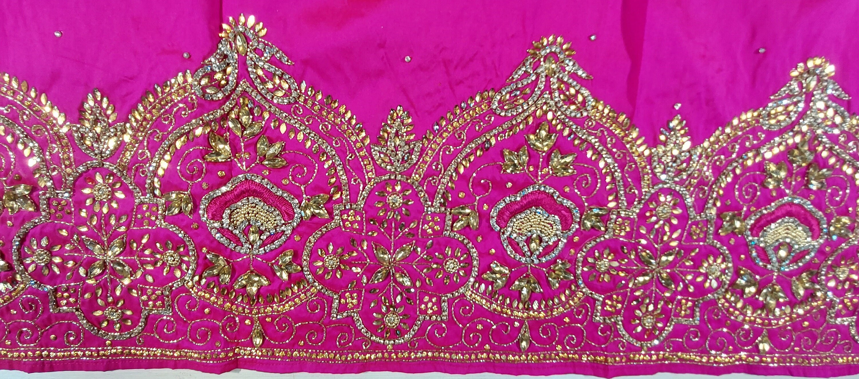 New African George Wrapper Pink Fabric With Golden Stone - Etsy