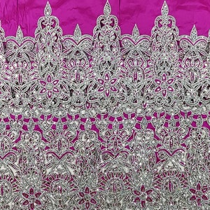 Classy African Pink George Wrapper With Cute Work and Stone Work Design ...