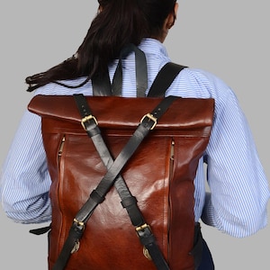 leather backpack