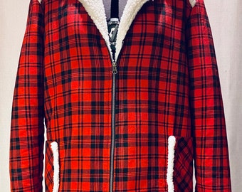 red black checkered jacket