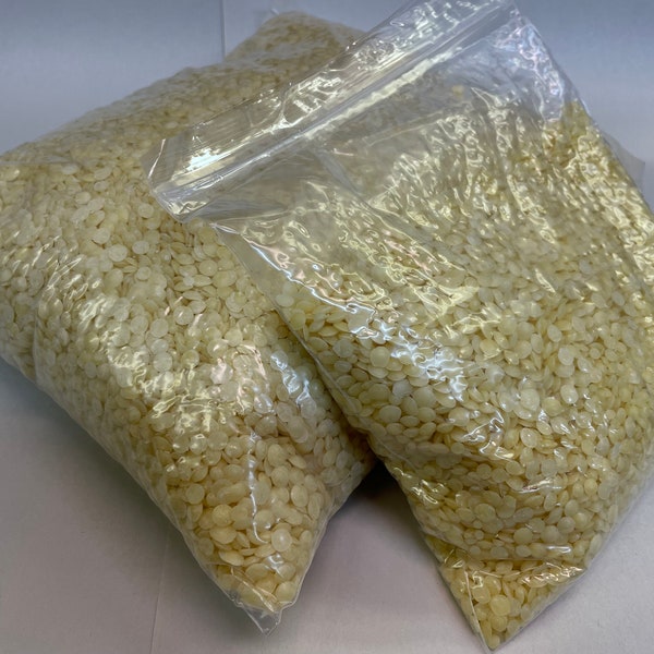 Yellow Beeswax Pellets for Candle Making supplies in 5 Pound Bags