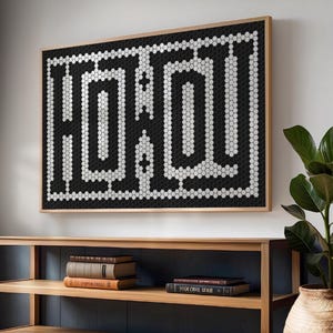 Howdy Wall Art Typography Hex Tile Sign, Western Southwestern Decor (Digital Download)