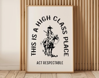 Zabawny plakat z napisem „Cowboy”, zabawny plakat w stylu western (do pobrania cyfrowego)
