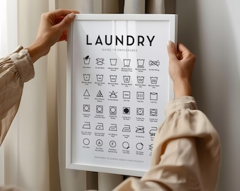Símbolos de cuidado de la ropa: Guía rápida para imprimir, tabla imprimible para la lavandería