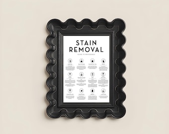 Laundry Room Stain Removal Guide, Printable Art (Digital Download)