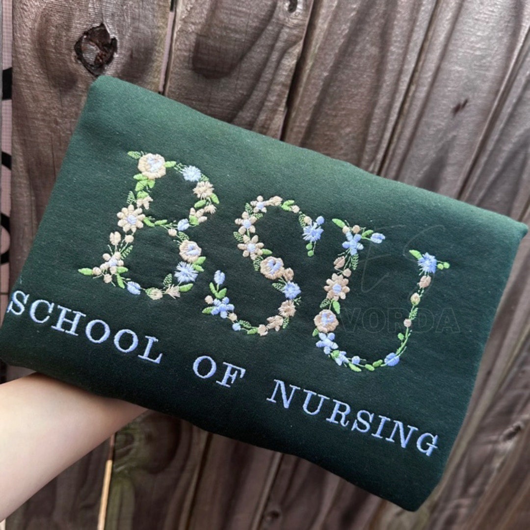 Custom Floral School Sweatshirt - Main Image