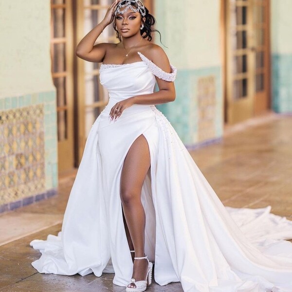 White Wedding Reception Dress - Etsy