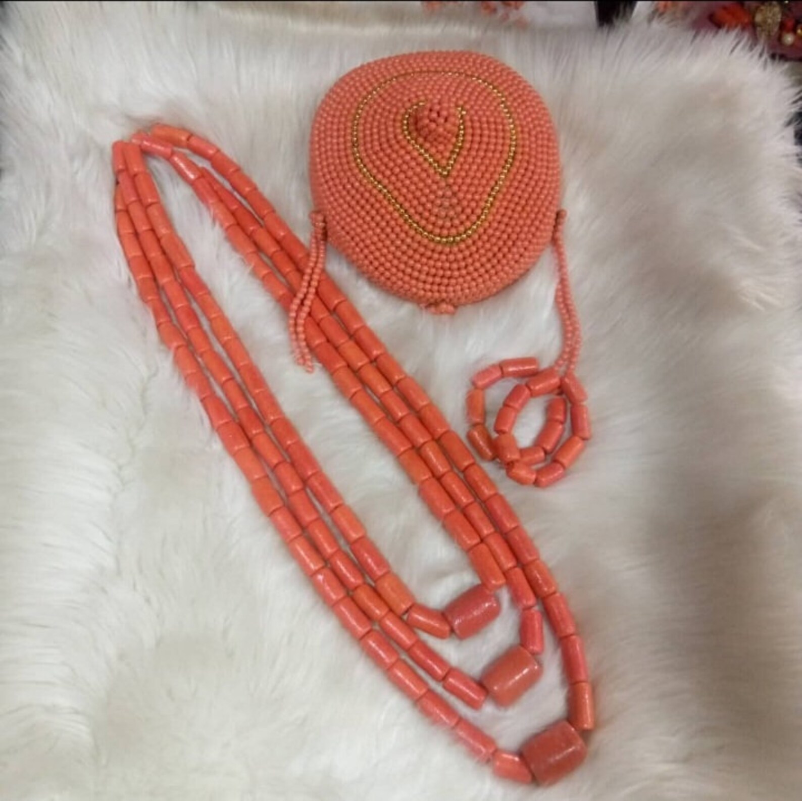 Couple Traditional Wedding Beads His and Hers Original Coral Etsy