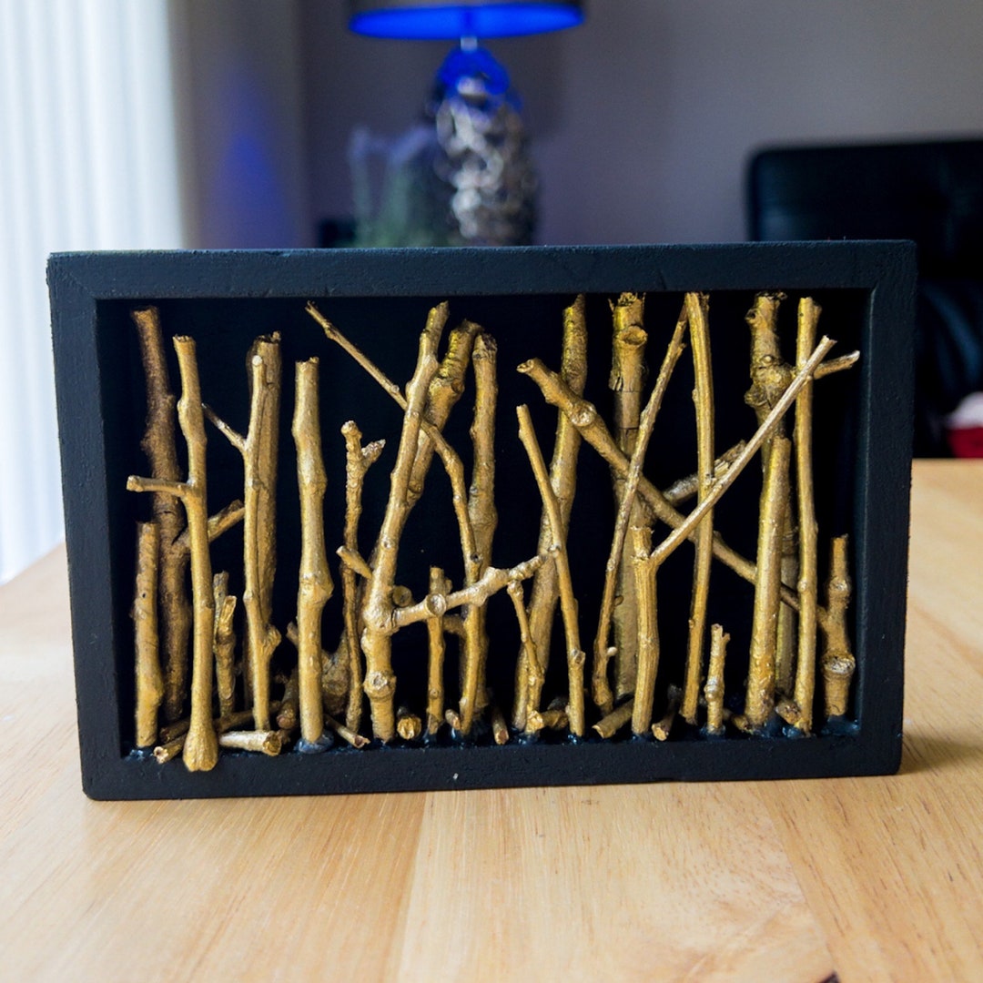 Nature Inspired Shadowbox Arthandcrafted Found Art Etsy