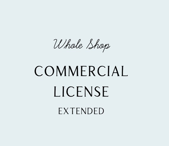 Extended Commercial License for Whole Shop Clip Art Bundle