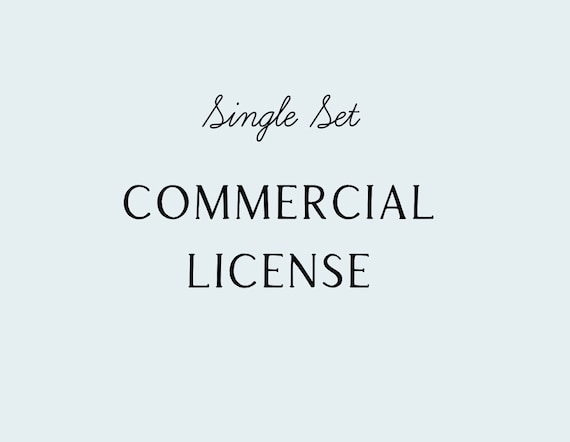 Commercial License for one clip art or vector art set