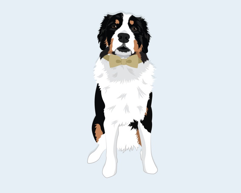Bernese Mountain Dog Clip Art Dogs Editable Vector Pack Bernese ...