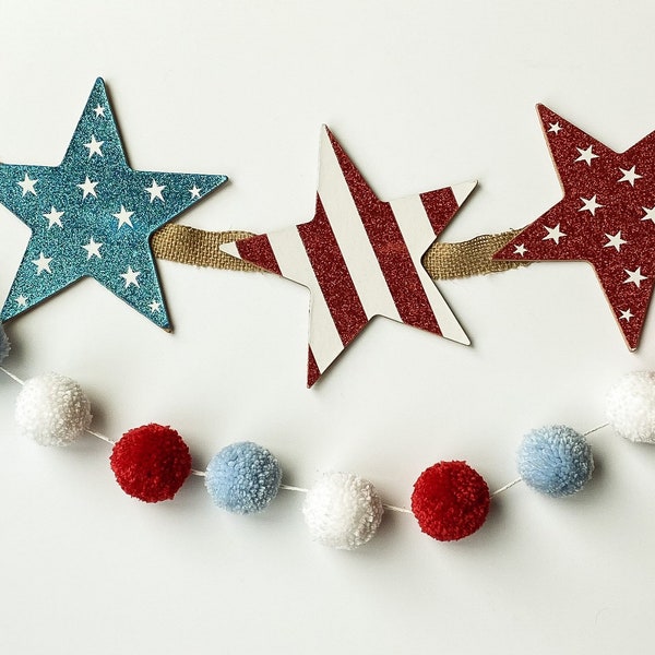 Patriotic Garland Etsy