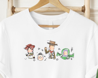 Toy Story Shirt, Disney Tshirt, Disney Pixar T-Shirt, Mr. Potato Woody Jessie Buzz Lightjahre, Disneyland Familien Urlaub T-Shirt, BTW Reise Shirt