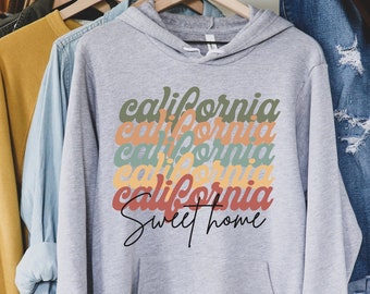 California Sweatshirt - California Hometown Sweatshirt, California Hoodie, West Coast Shirt, California Shirt, California Pullover