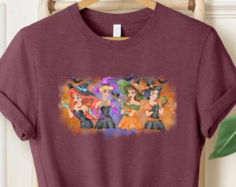 Disney Princess Halloween Shirts, Halloween Princess Shirt, Disney Watercolor Shirt, Disneyland Princess Shirts, Disney Princess Shirt