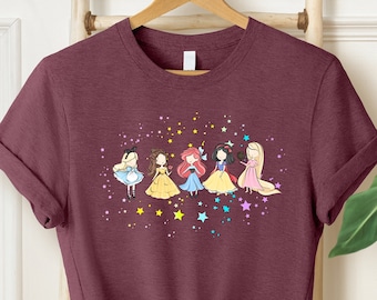 Koszulka Disney Princess, Koszulka Princess, Koszulka Disney Princess, Koszulka Princess Kopciuszek Belle Ariel Roszpunka Królewna Śnieżka