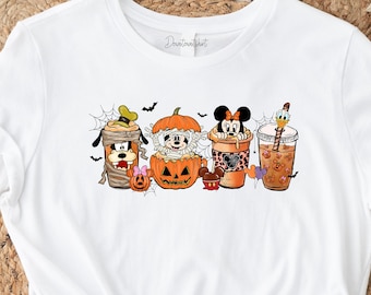 Fall Coffee Shirt, Cute Halloween Fall Shirt, Mouse Ears Coffee Lover Shirt, Pumpkin Spice Latte Drink Cup, PSL Lover, Thanksgiving Shirt