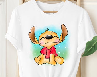 Disney Watercolor Shirt, Winnie The Pooh And Stitch Shirt, Pooh Bear Shirt, Disney Friends Shirt, Disney Trip Shirt