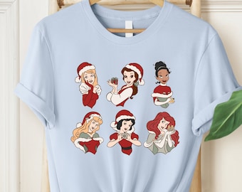 Vintage Disney Princess Christmas Shirt, Magical Christmas Tshirt, Disney Family Trip T-Shirt, Disneyland Christmas Shirt, Princess Shirt