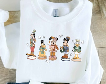 Mickey en zijn vrienden kerstsweater notenkrakers, kersttrui Disney-personages, Disney kerstsweatshirts, kersttrui