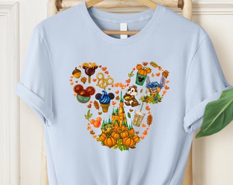 Disney Fall Castle Shirt, Disney Cute Shirt, Disney Pumpkin Shirt, Disney Vibes, Pumpkin Shirt, Disney Matching Shirt, Fall Castle Shirt