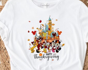 Disney Characters Happy Thanksgiving Shirt, Disney Thanksgiving Tee, Happy Thanksgiving Outfit, Disney Fall Vibes
