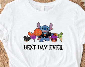 Stitch Halloween Treats T-Shirts, Disney Halloween Snacks shirt, Disneyland Shirt, Halloween Disney Shirt, Halloween Stitch, Stitch ears