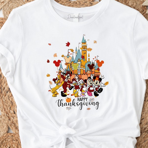 Disney Characters Happy Thanksgiving Shirt, Disney Thanksgiving Tee, Happy Thanksgiving Outfit, Disney Fall Vibes