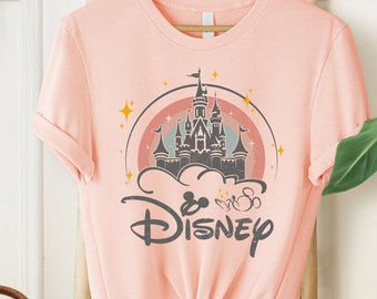 Disney Rainbow Castle Shirt, Disney Shirt, Disney Family Shirt, Mickey Ear Shirt, Magic Kingdom Shirt, Disneyworld Shirt, Disneyland Shirt