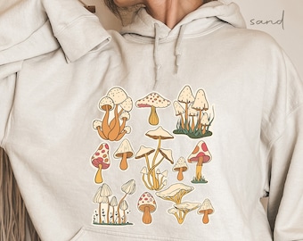 Mushroom Sweatshirt | Cottagecore Sweatshirt | Mushroom Clothing | Nature Sweatshirt | Forestcore Plus Size Cottage Core Sweatshirt