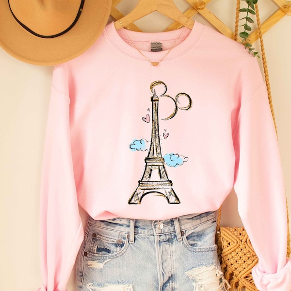 Disneyland Paris Sweatshirts and Hoodies, Eiffel Tower Mickey & Minnie Sweatshirt, Disney Paris Family Vacation Sweatshirt
