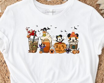 Fall Coffee Shirt, Cute Halloween Fall Shirt, Mouse Ears Coffee Lover Shirt, Pumpkin Spice Latte Drink Cup, PSL Lover, Thanksgiving Shirt