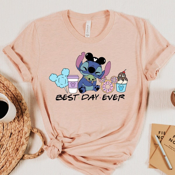 Best Day Ever Stitch & Baby Yoda Snacks Shirt- Disneyworld Family Shirts , Disneyland Shirts, Kids Disneyworld Shirts,Baby Yoda Disney Ears