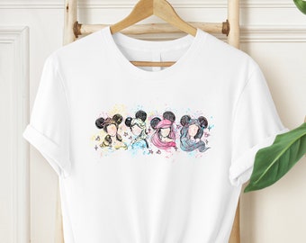 Camiseta de princesa de Disney, camiseta de princesa de acuarela, camiseta de Disney, camiseta de acuarela de Disney, vacaciones de Disney, regalo de princesa de Disney para niñas
