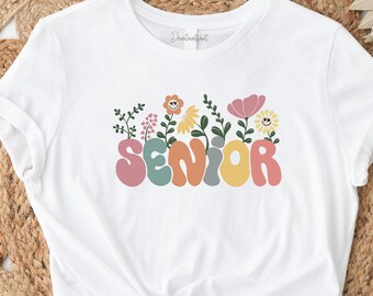 Senior 2023 Shirt, Class of 2023, College Senior, High School Senior, 2023 Graduate Shirt, Graduate Crew tees, Wildflowers Senior